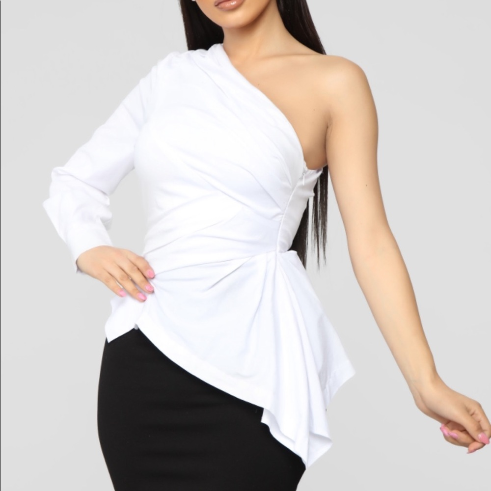 White off the shoulder top